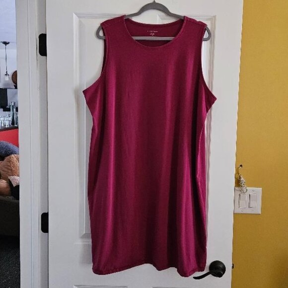 Eileen Fisher Berry Pima Cotton Jersey Dress 3X Preloved - Picture 3 of 11